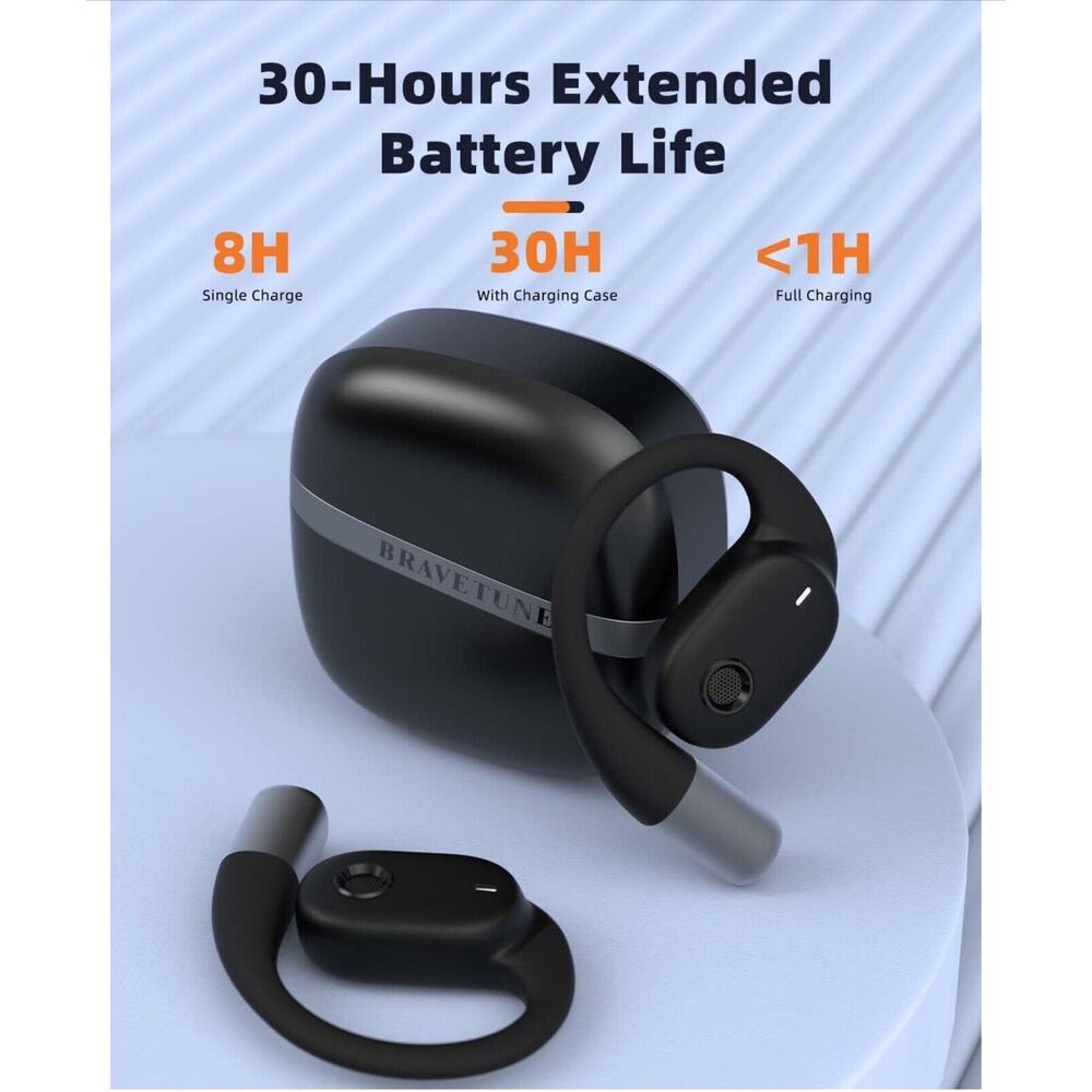 Open Ear Earbuds, Open-ear True Wireless Headphones, Bluetooth Headphones
